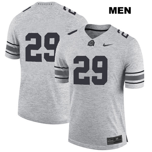 Ohio State Buckeyes Men's Marcus Hooker #29 Gray Authentic Nike No Name College NCAA Stitched Football Jersey WZ19Q36JS